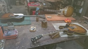 Some Gibsons we repaired.